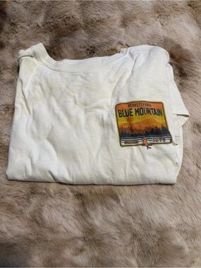 Blue 84 Cream Long Sleeve Tee with Blue Mountain Patch